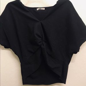 Black Zara Cropped shirt